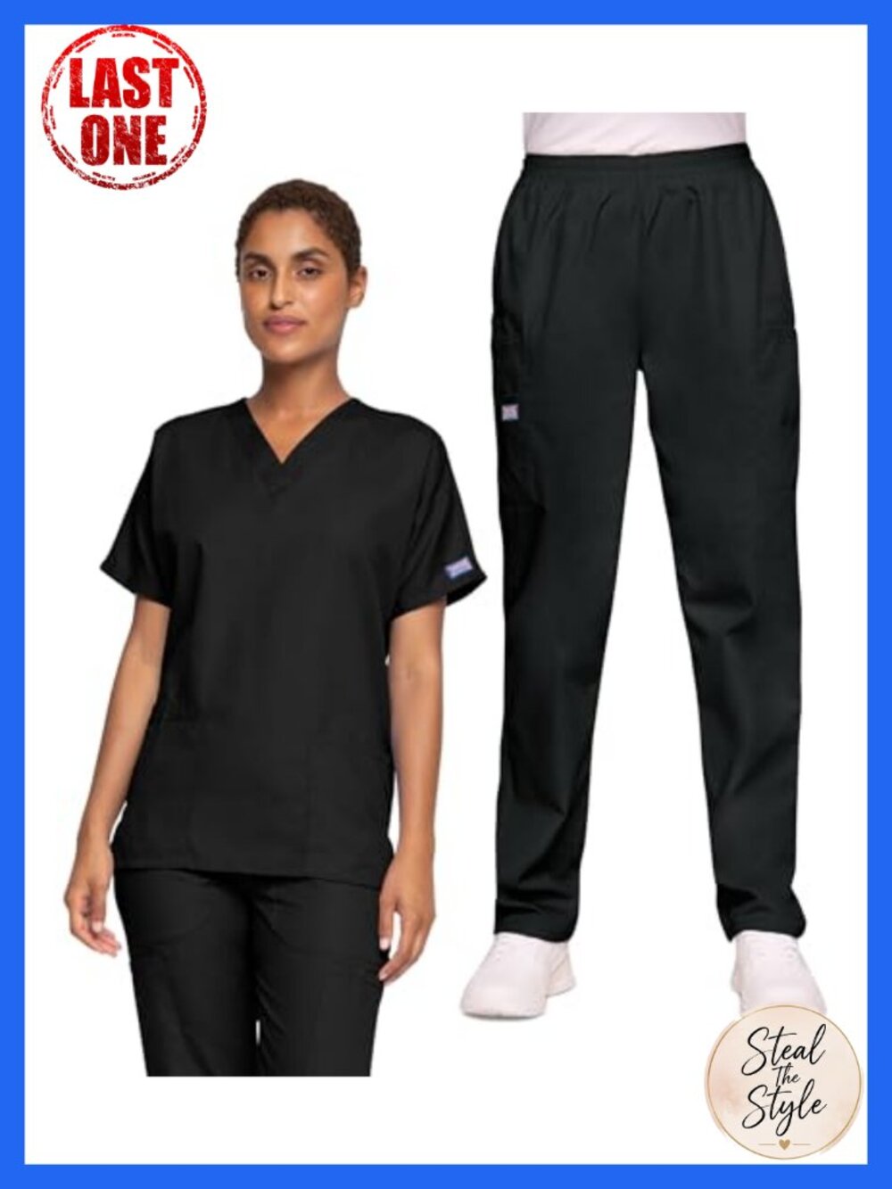 Cherokee Scrub Set V-Neck Top Cargo Pant Medical Uniform